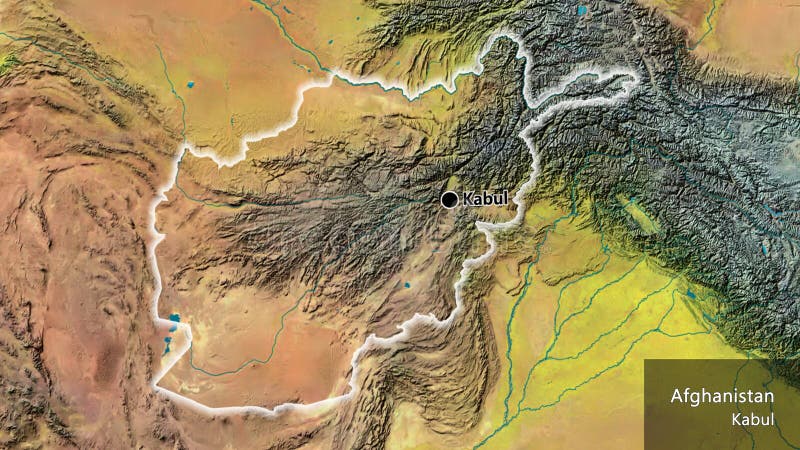 Z afghánistán hranice oblast na topografické.