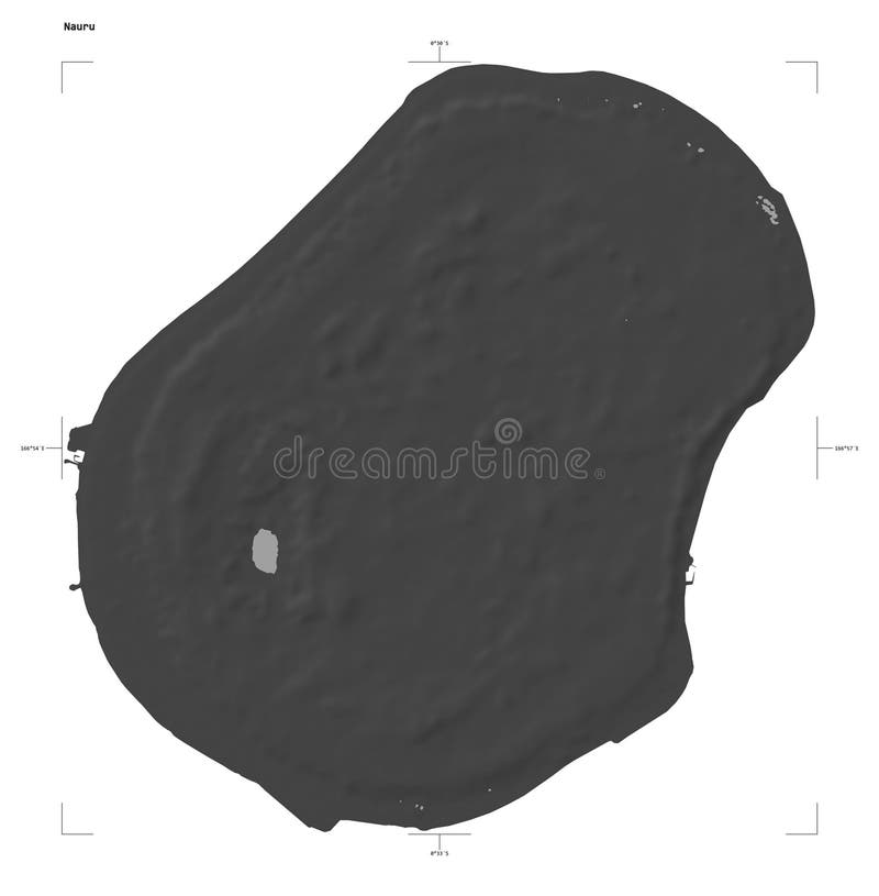 Nauru Shape on White. Bilevel Stock Illustration - Illustration of