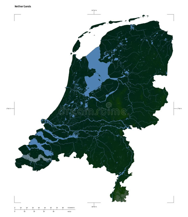 Netherlands Shape on White. Physical Stock Illustration - Illustration