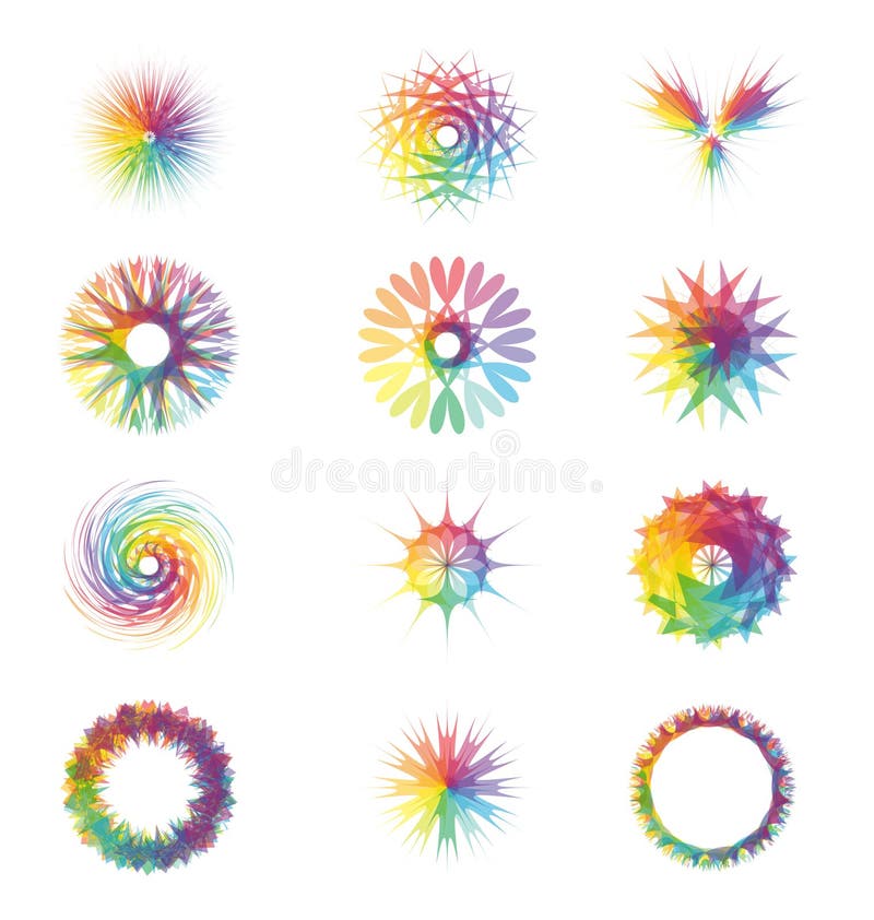 Shape illustrations royalty free illustration