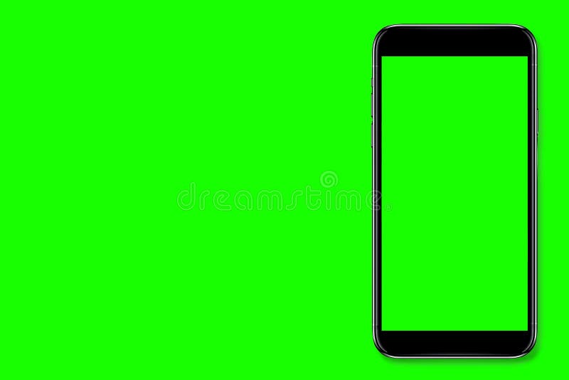 The Shape of a Modern Mobile Smartphone Designed To Have a Thin Edge. Green  Screen Background Stock Illustration - Illustration of icon, background:  221127570