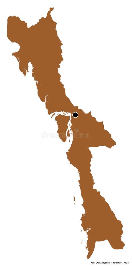 Mon State Of Myanmar On White Pattern Stock Illustration Illustration Of Travel Globe