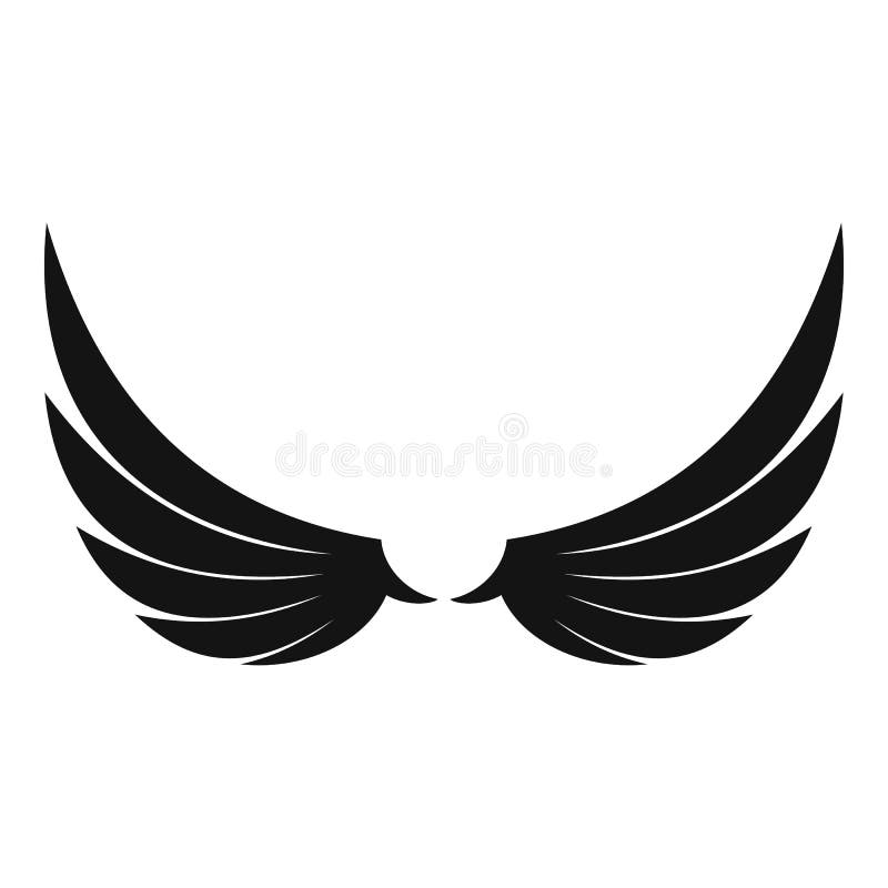Shape Wings Icon, Simple Style Stock Vector Illustration of animal