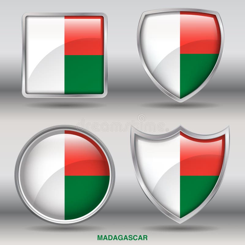 Download Madagascar Flag In 4 Shapes Collection With Clipping Path ...
