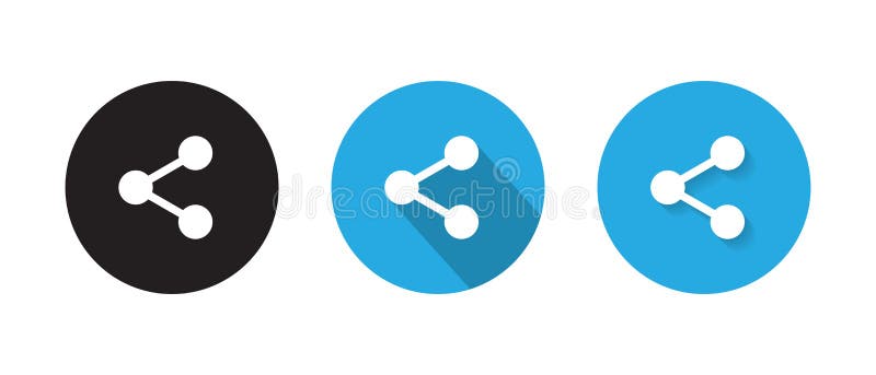 Share button icon vector isolated on circle background stock illustration