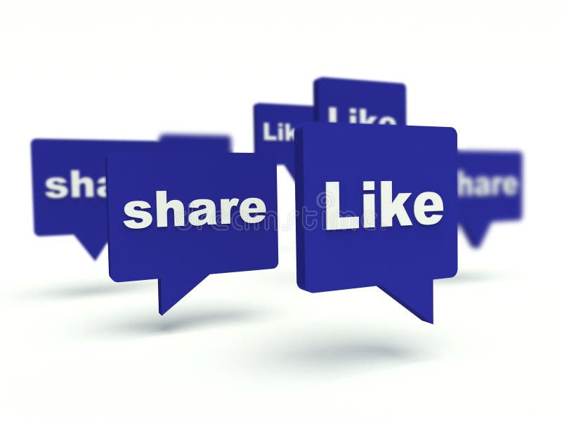 Share / Like royalty free illustration