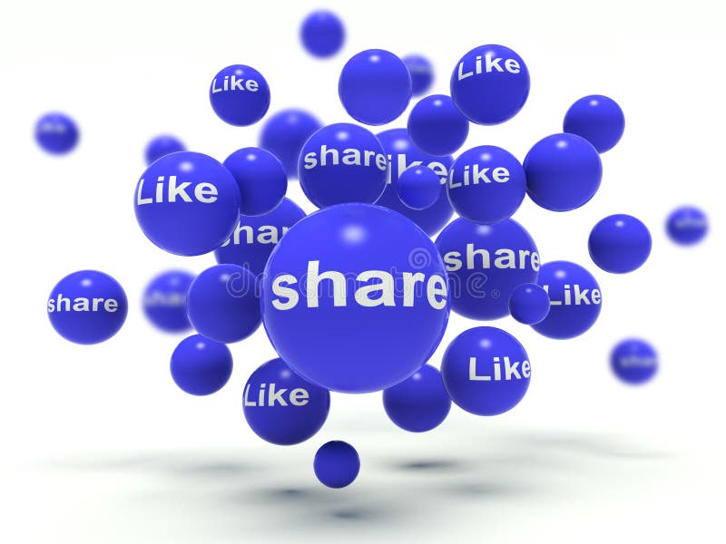 Share / Like stock illustration
