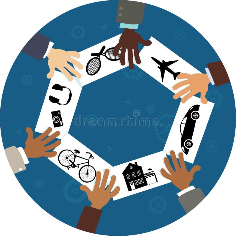 Sharing economy stock vector. Illustration of business 72462081