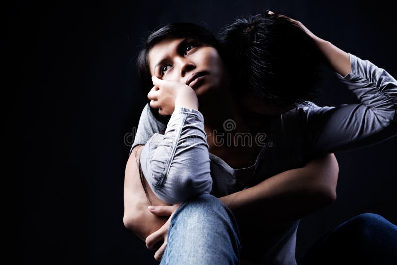 Compassion Together - Sad Lovers Stock Image - Image of forgive ...