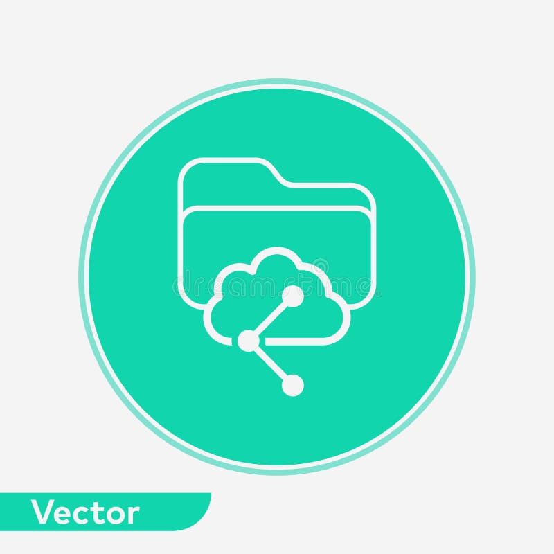 Sharing folder vector icon sign symbol vector illustration Sharing folder vector icon sign symbol vector illustration