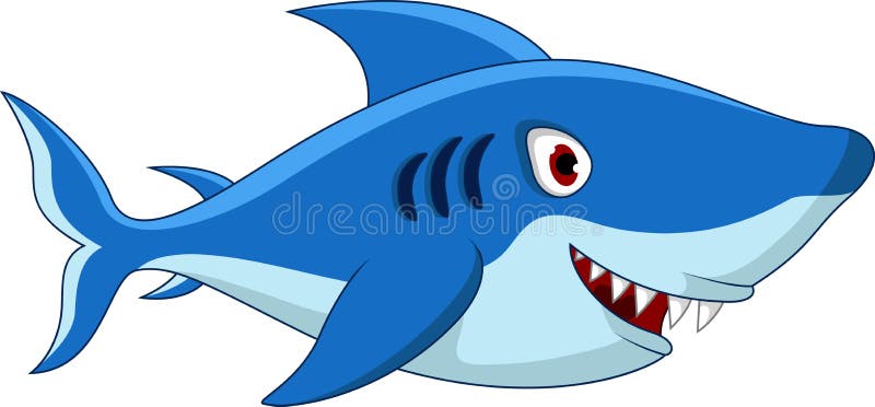 Shark Cartoon for You Design Stock Illustration - Illustration of blue,  character: 32567838