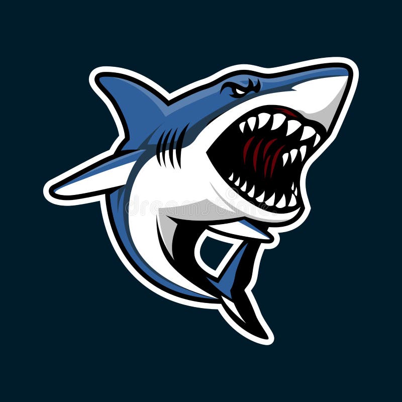 Angry Blue Shark Mascot Logo Design Stock Illustrations – 661 Angry ...