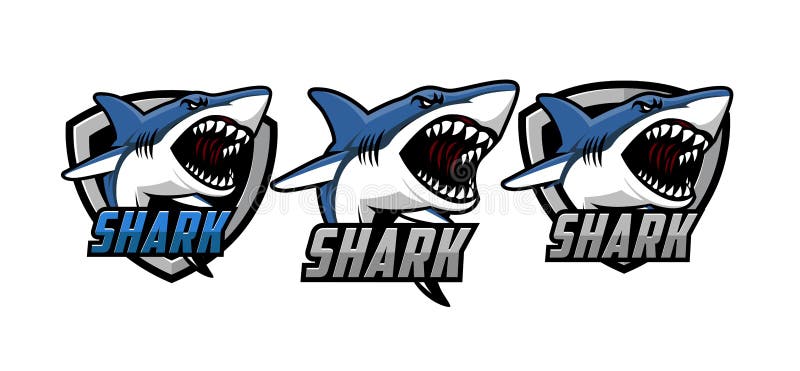 Shark Esport Logo for Gaming Stock Vector - Illustration of badge