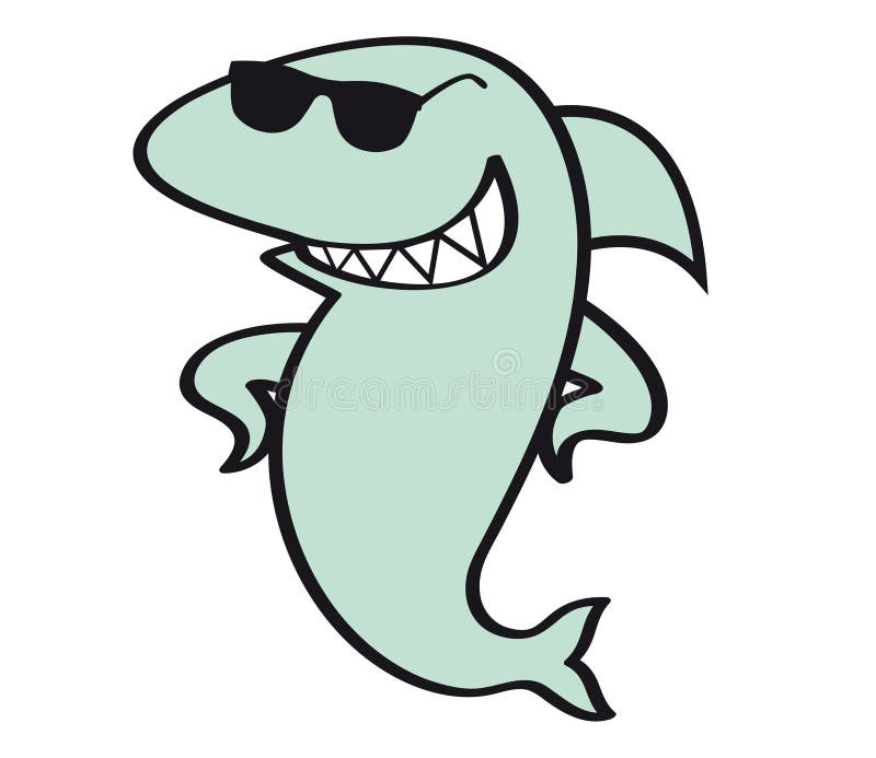 shark wearing sunglasses