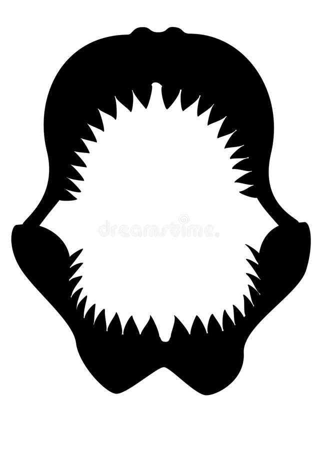 Shark jaws black stock illustration. Image of ancient ...