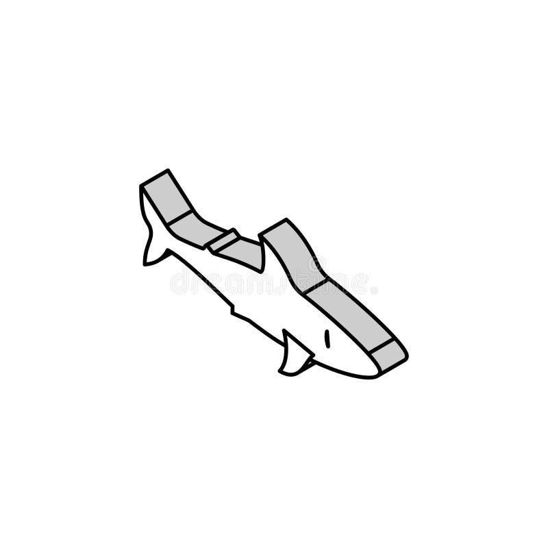 Shark Ocean Isometric Icon Vector Illustration Stock Vector