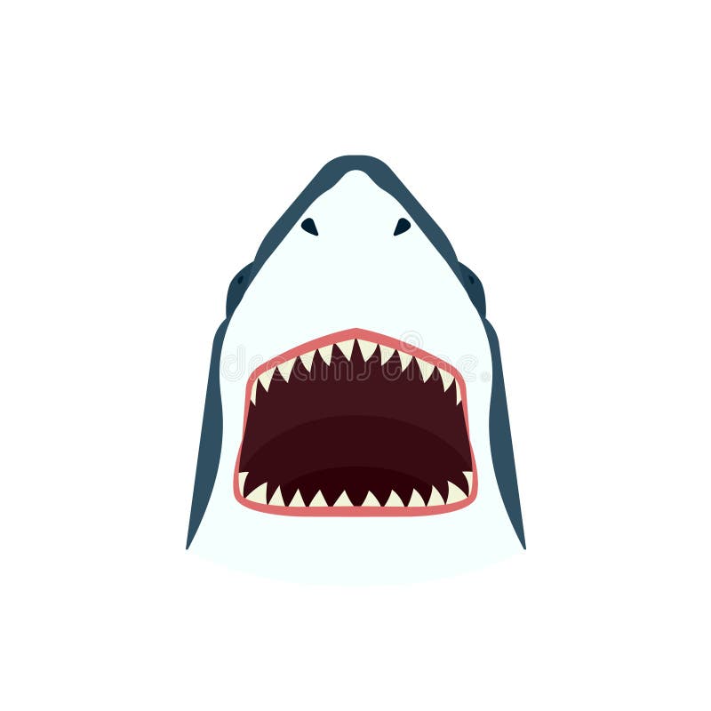 Shark with open mouth stock vector. Illustration of hungry 22857958