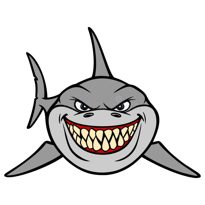 Download Shark Smile stock vector. Illustration of cartoon, aquatic ...