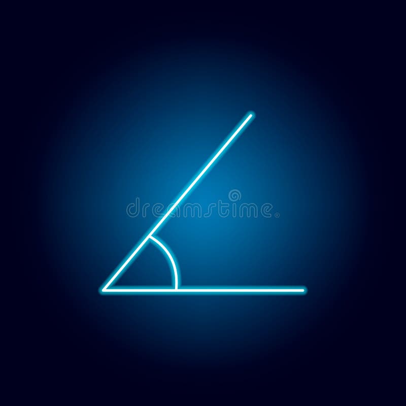 sharp corner icon in neon style. geometric figure element for mobile concept and web apps. thin line icon for website design and royalty free illustration sharp corner icon in neon style. geometric figure element for mobile concept and web apps. thin line icon for website design and royalty free illustration