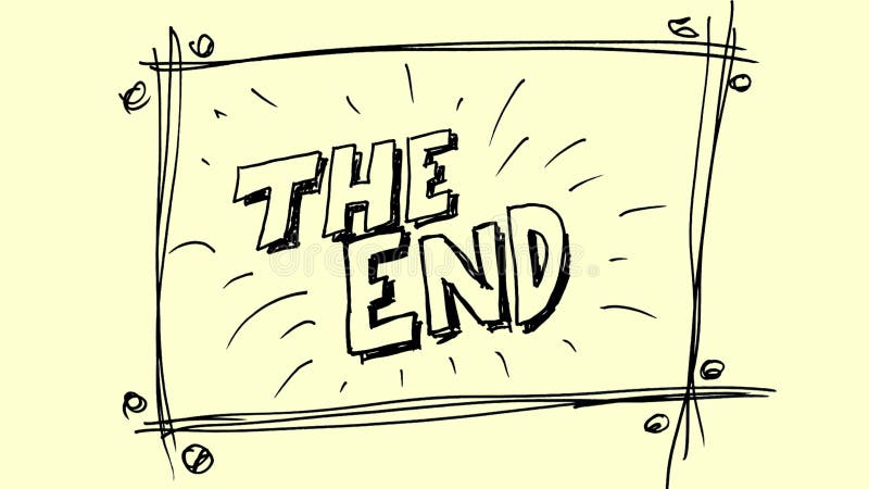 4K Resolution \'The End\' Text for Seamless Video Closures vector illustration