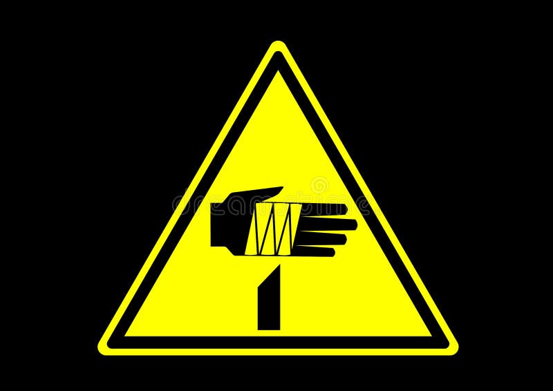 ISO Safety Label Sign International Warning Sharp elements Symbol