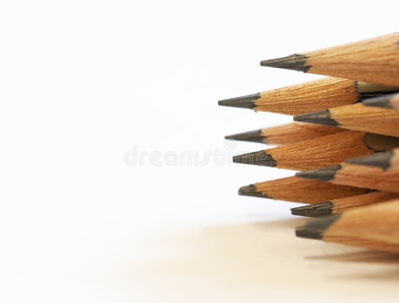 Sharp Graphite Lead Pencils in Various Compositions and Arrangements