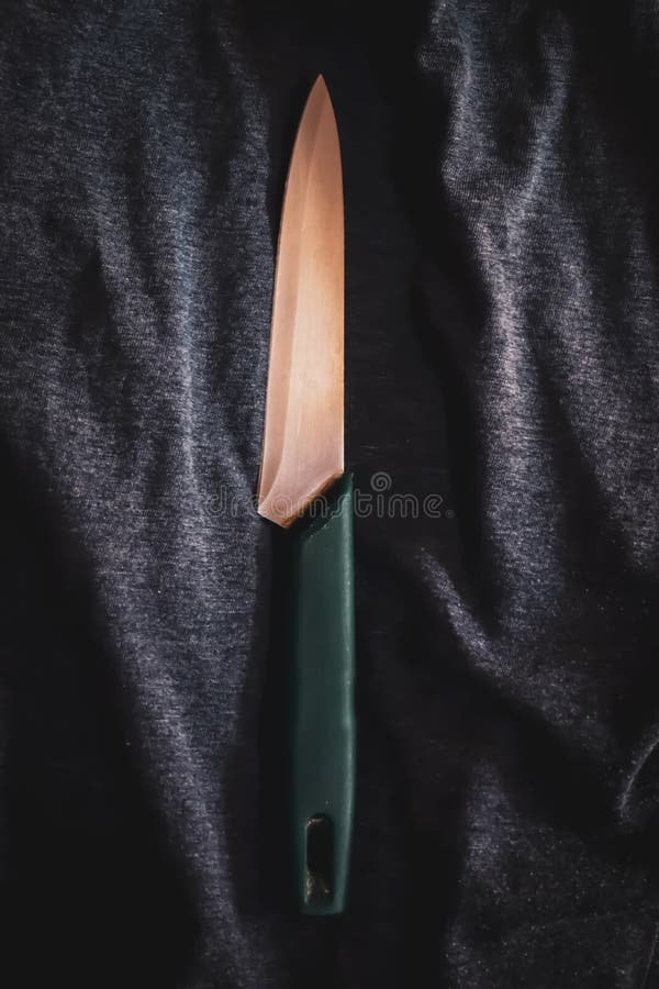 Sharp Kitchen Knife Flat Lay. Stock Photo Image of domestic