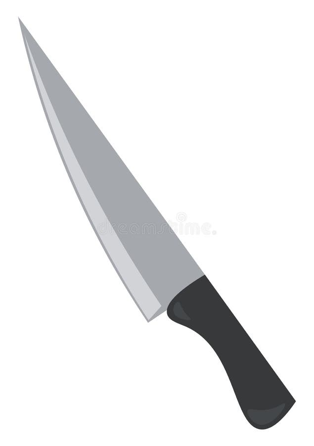 Sharp Knife For Chef Kitchen, Tool For Cutting Meat Stock Vector