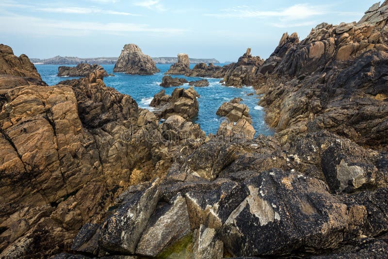 Sharp rocky coastline