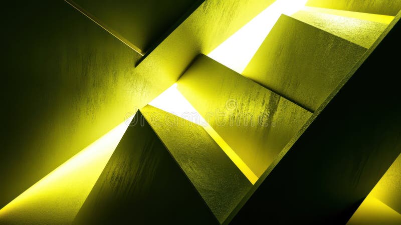 Sharp zigzag shapes in 3D, bold contrasts and rhythmic lighting interplay. Light shadow 3d pattern stock images