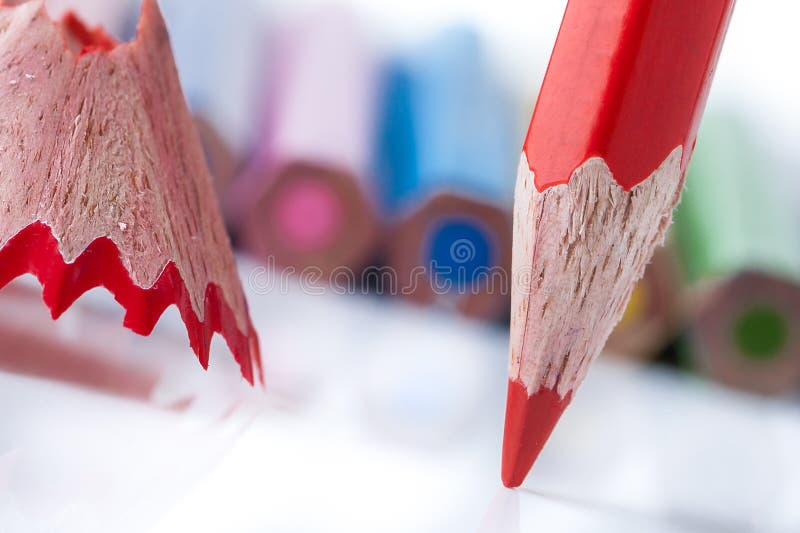 Sharpened Pencil and Wood Shavings Stock Photo Image of drawing