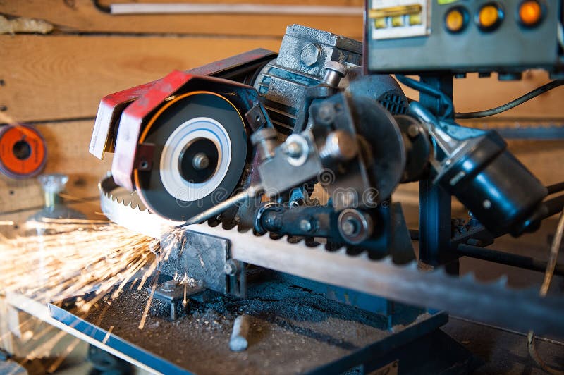 Sharpening Band Saw Blades. Machine Stock Image Image of circular
