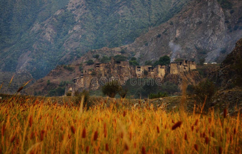 Shatili village at sunrise, Georgia