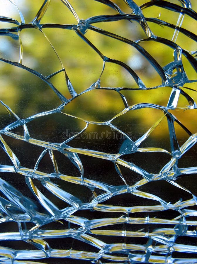 Shattered glass stock image