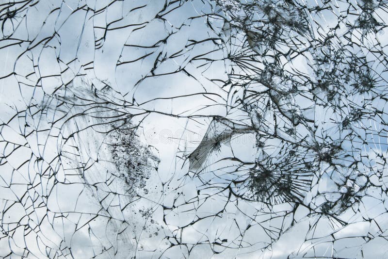 Shattered glass stock photography