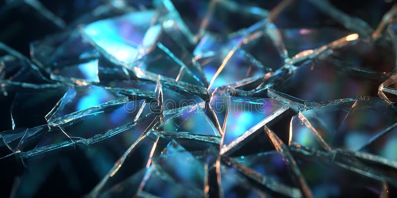 Shattered Glass Abstract Teal and Blue Texture vector illustration