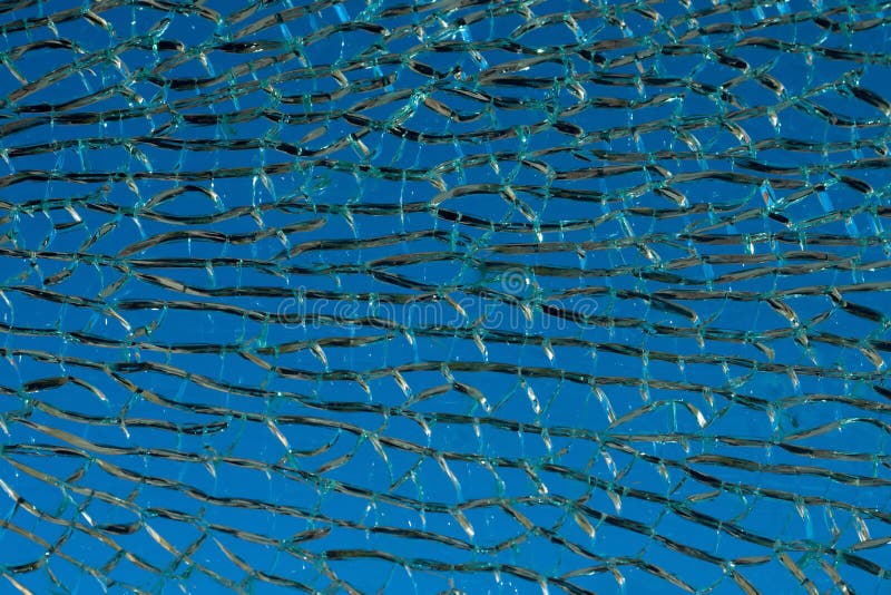 Shattered Glass & Sky Background royalty free stock image