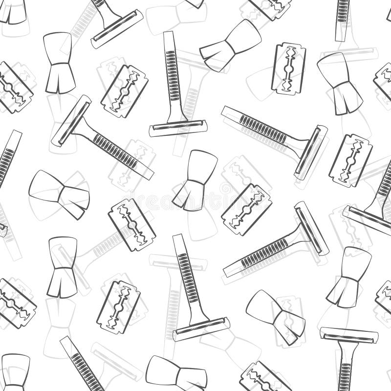 Shaving accessories: machine, blade and brush. royalty free illustration Shaving accessories: machine, blade and brush. royalty free illustration