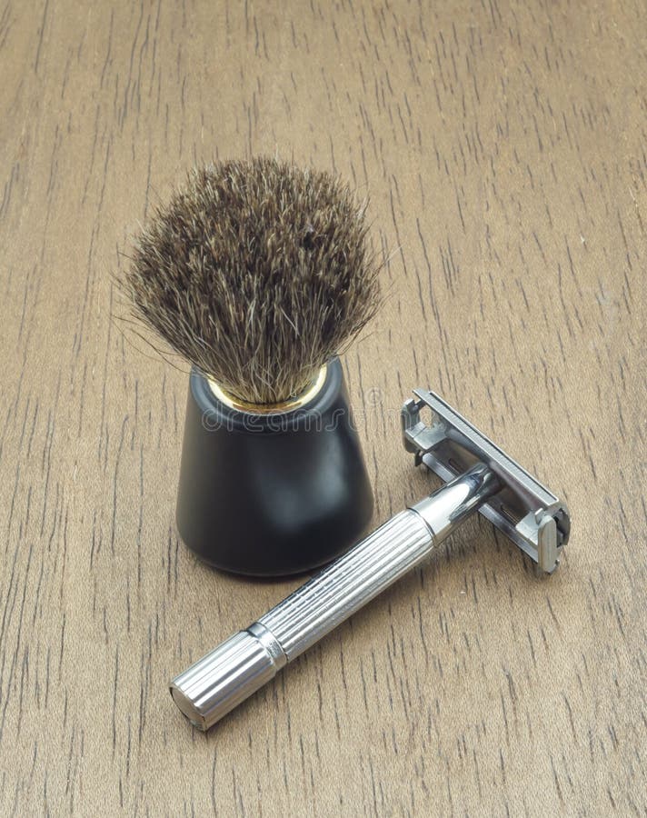 Shaving stock photo. Image of foam, shave, brush, blade 45207518