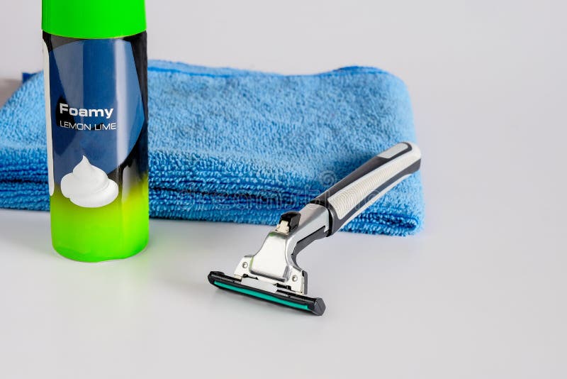 Shaving Tools , Foam, Shaver. Safety Razor. Stock Image Image of
