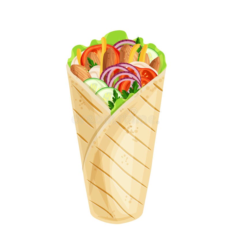 Chicken Sandwich Wrap Stock Illustrations – 2,012 Chicken Sandwich Wrap