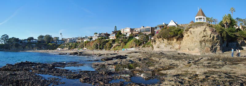 Panorama of Shaws Cove, North Laguna Beach, California. A beautiful and secluded beach/cove with spectacular bluffs and multi-million dollar homes. Panorama of Shaws Cove, North Laguna Beach, California. A beautiful and secluded beach/cove with spectacular bluffs and multi-million dollar homes