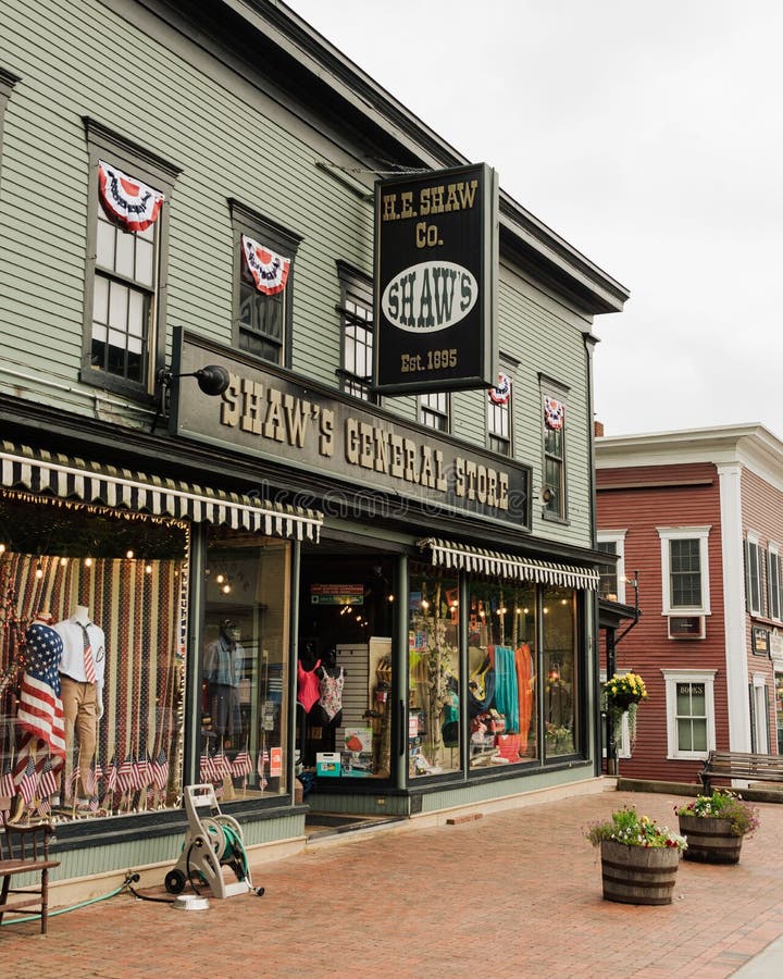 Shaws General Store Sign, in Stowe, Vermont Editorial Photo Image of