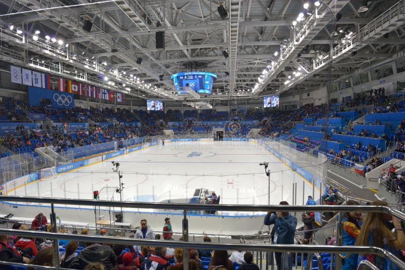 MOSCOW - FEBRUARY 20: Stadium On Hockey Match Spartak-Severstal