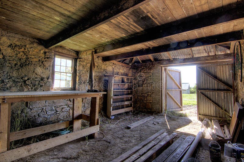 Interior of shed
 