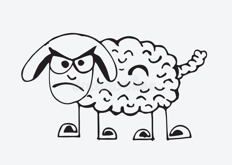 Sheep cartoon.