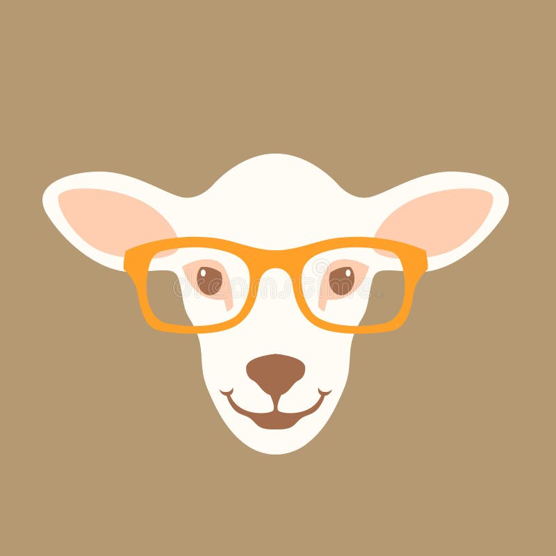 Sheep Head With Glasses Svg