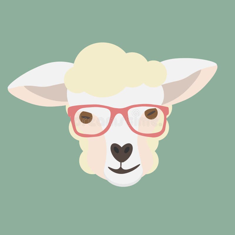 Sheep Head With Glasses Svg