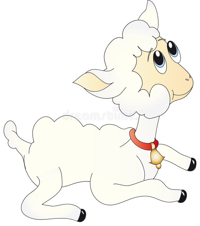 Cute Sheep Lamb Illustration. Sweet lamb cartoon illustrations