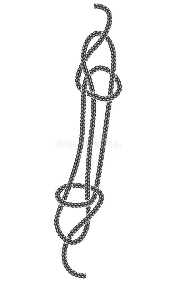 SheepShank-Knoten vektor abbildung. Illustration von schleife - 58512803